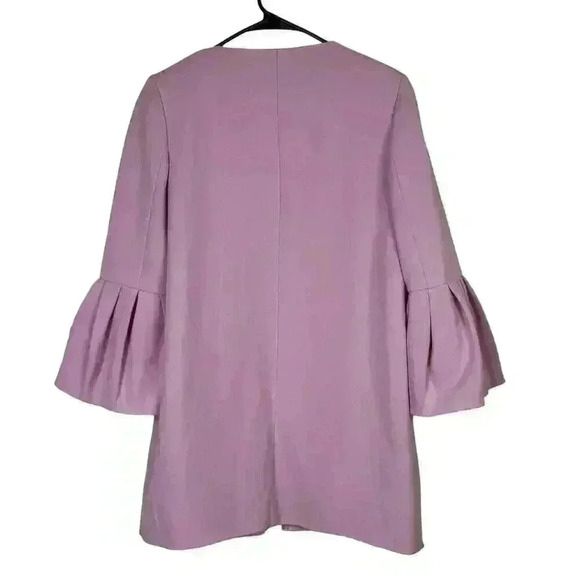 Zara Pink Bell Sleeve Zipper Jacket Size Small - Picture 3 of 10